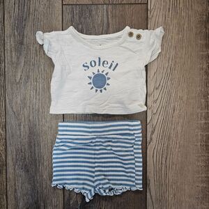 Cloud Island White and Blue Baby Matching Set